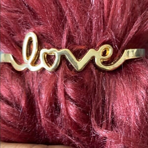 Vintage  love gold tone bracelet